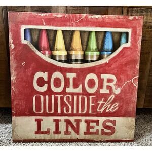 Color Outside the Lines ~18x18 ~Aaron Christensen Canvas
